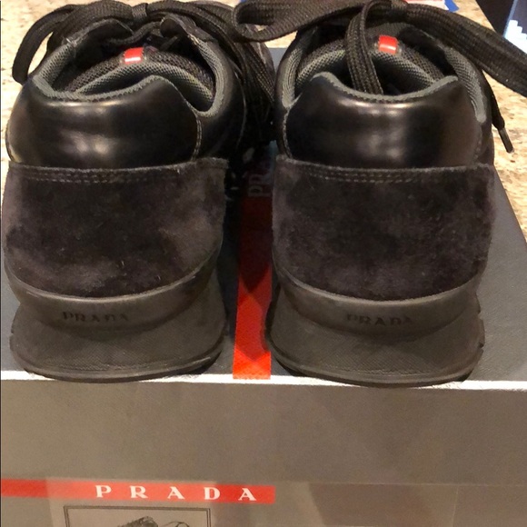 Prada Match Race suede and mesh sneaker - Picture 3 of 8
